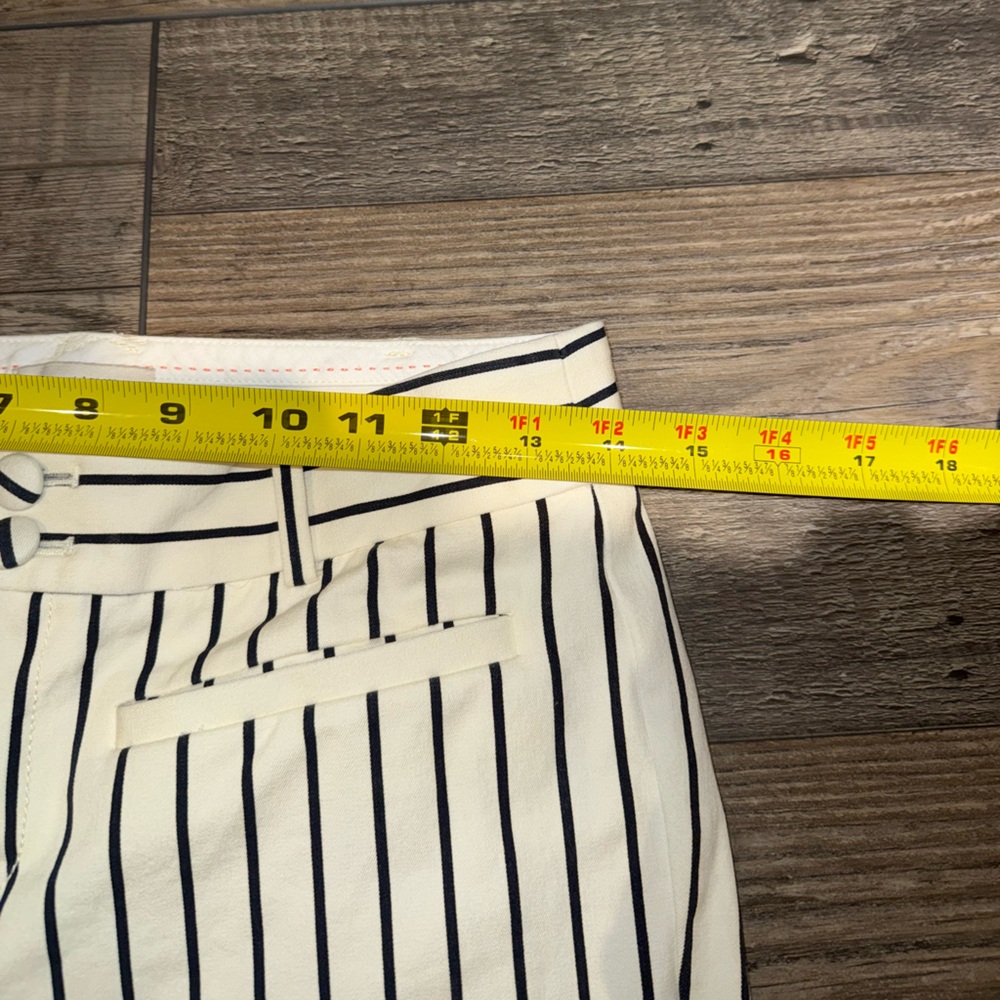 Anthropologie Size 4 EUC Striped Cream and Black Pants - Picture 5 of 8